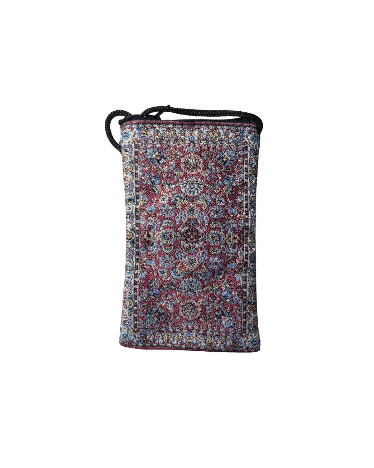 Kleine Tasche Dunkelrot/Hellblau